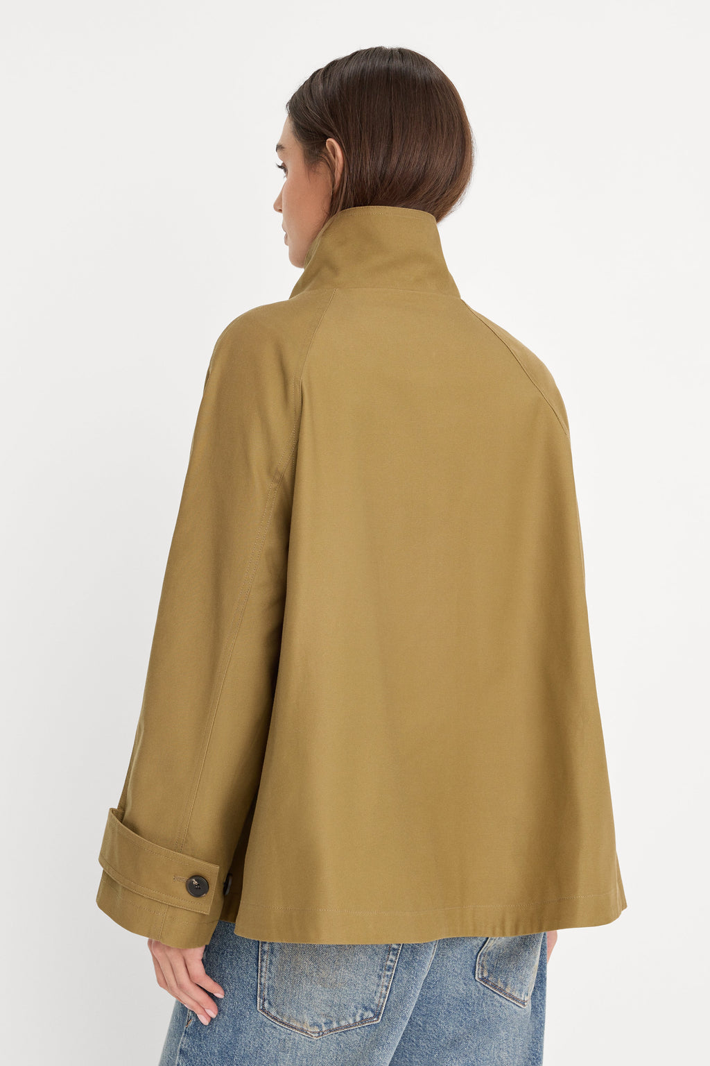 Luxury THE FUNNEL NECK TRENCH FATIGUE
