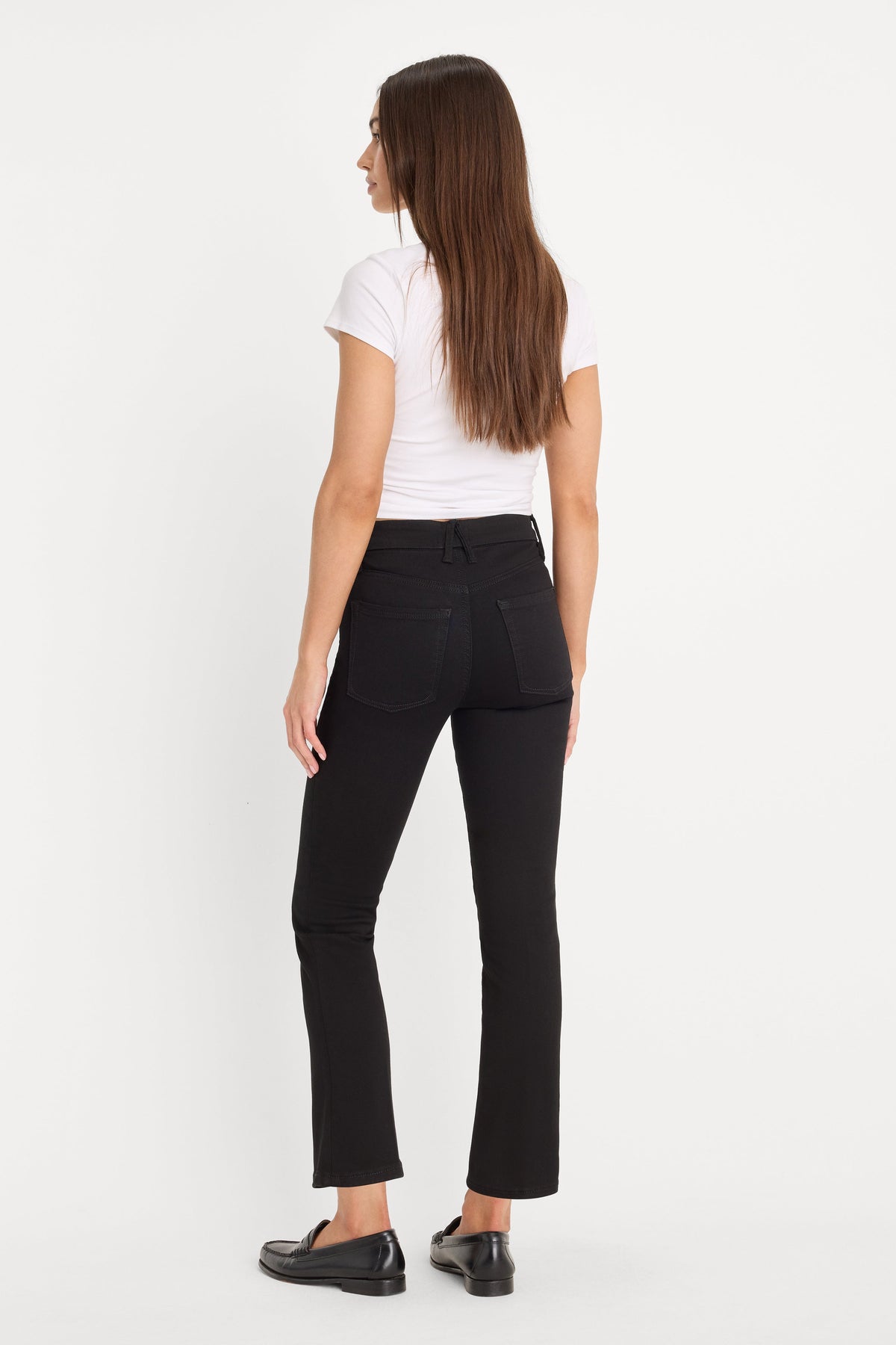 Luxury NEVER FADES GOOD LEGS STRAIGHT JEANS BLACK001