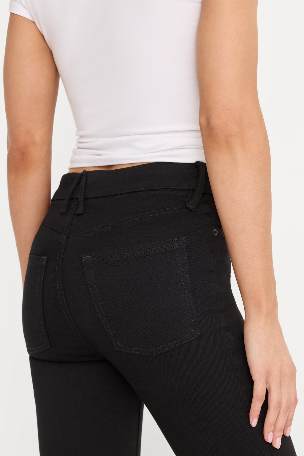 Luxury NEVER FADES GOOD LEGS STRAIGHT JEANS BLACK001