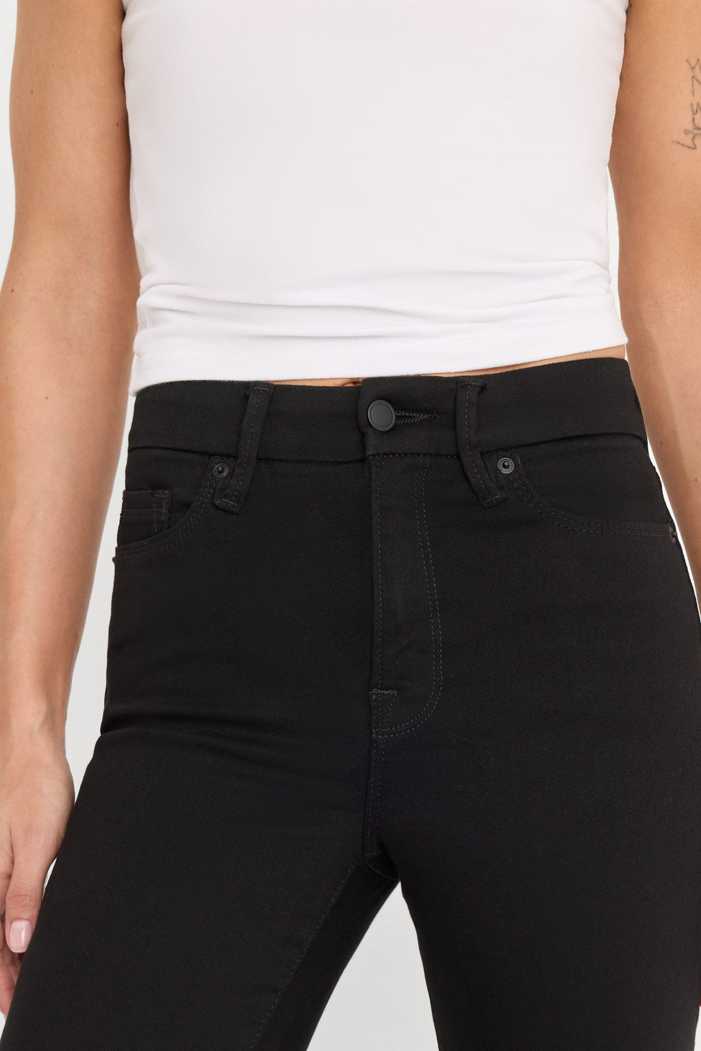 Luxury NEVER FADES GOOD LEGS STRAIGHT JEANS BLACK001