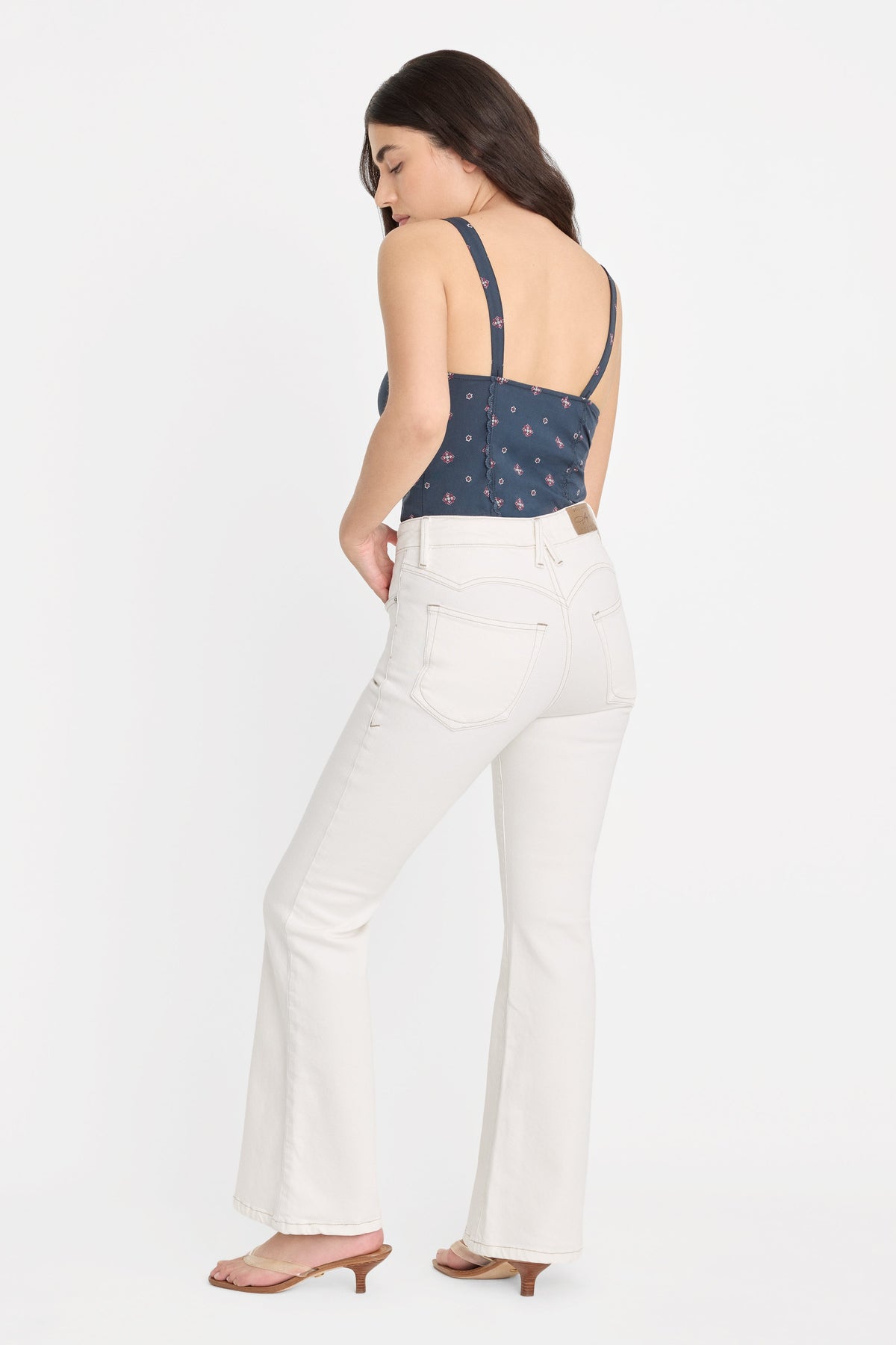 Luxury DOLLY JOLEANS PETITE FLARE JEANS VINTAGE WHITE