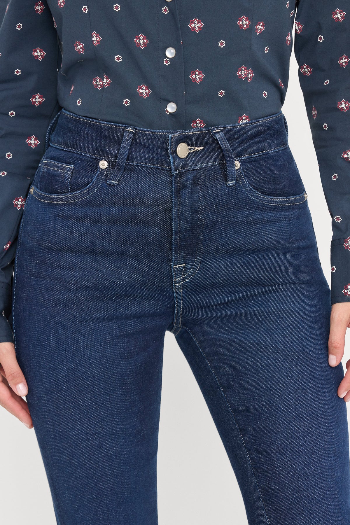 Luxury DOLLY JOLEANS PETITE FLARE JEANS INDIGO1193
