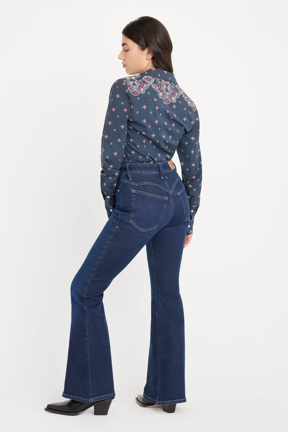 Luxury DOLLY JOLEANS PETITE FLARE JEANS INDIGO1193