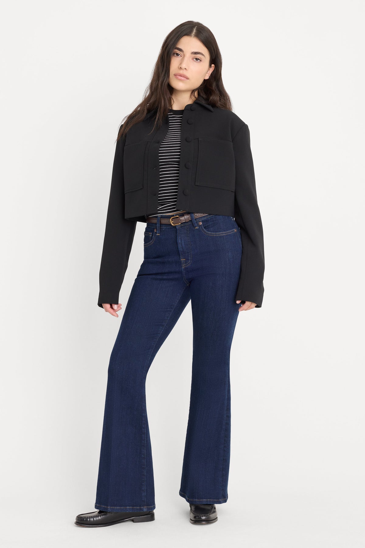 Luxury GOOD PETITE FLARE JEANS INDIGO1153
