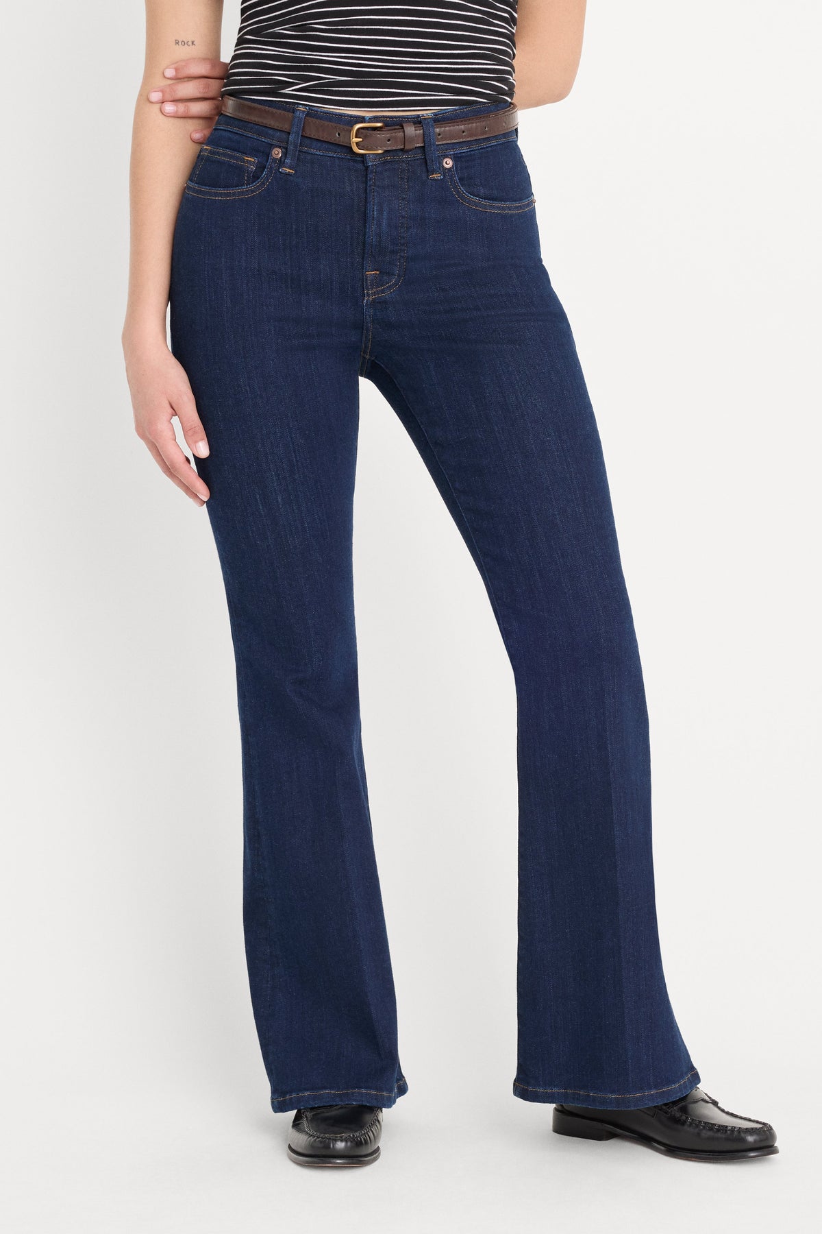 Luxury GOOD PETITE FLARE JEANS INDIGO1153