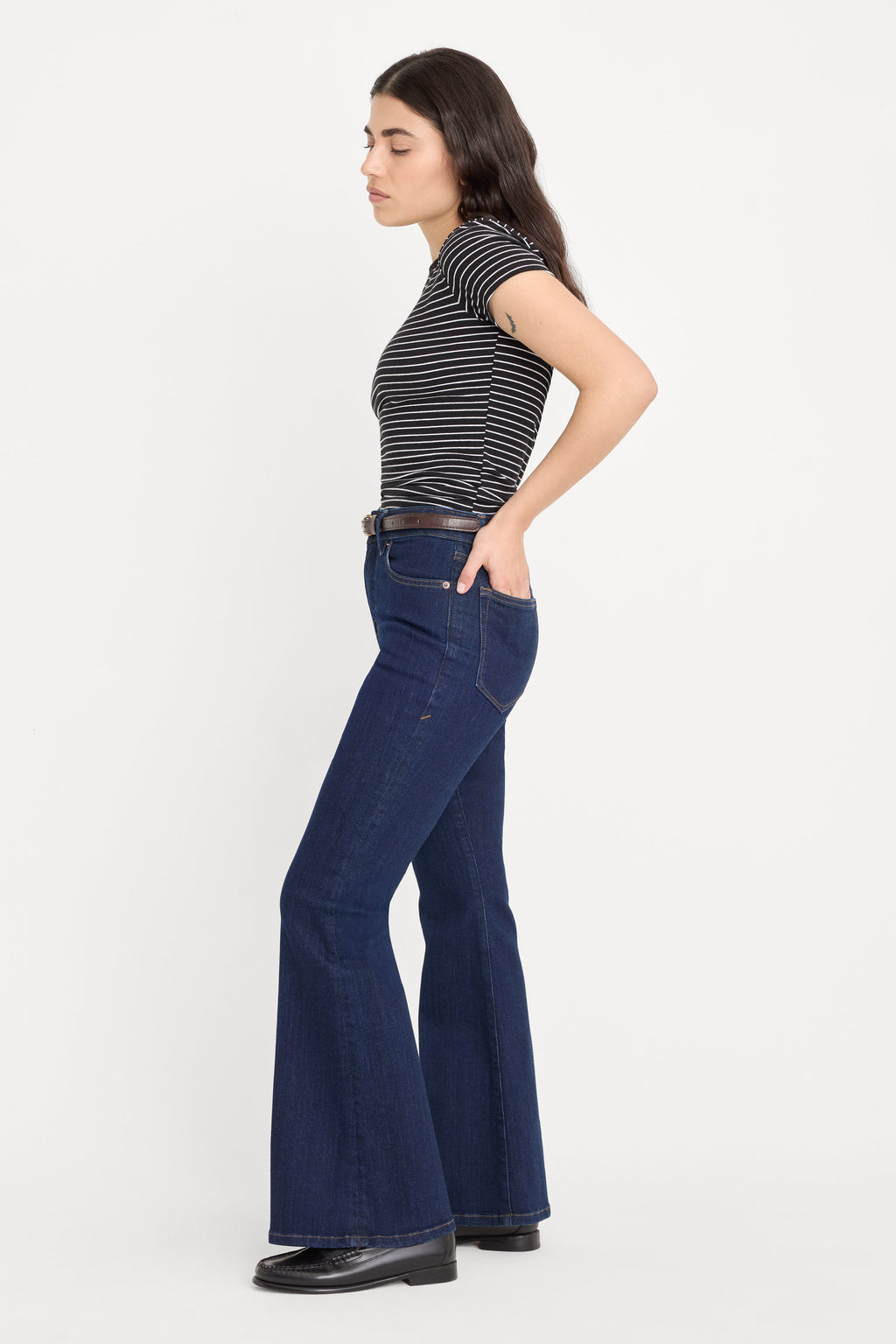 Luxury GOOD PETITE FLARE JEANS INDIGO1153