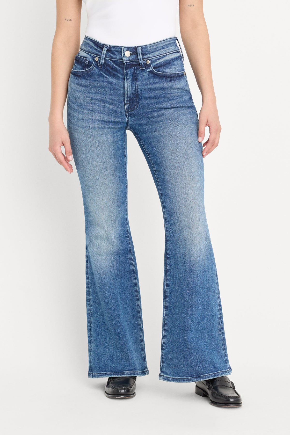 Luxury ALWAYS FITS GOOD PETITE FLARE JEANS INDIGO1071