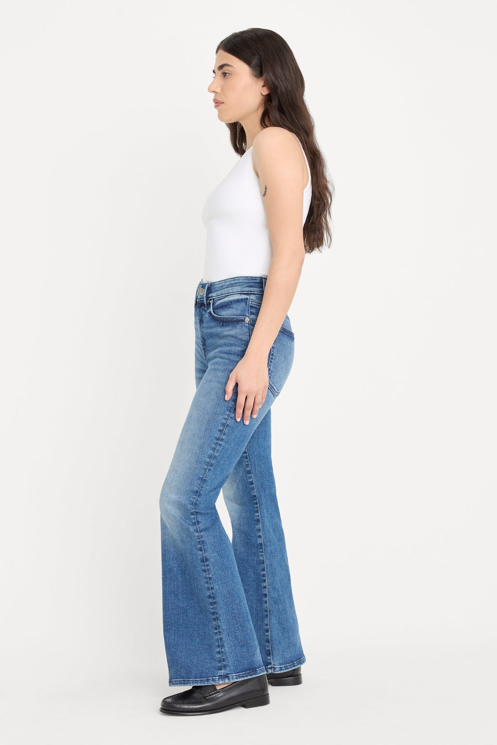 Luxury ALWAYS FITS GOOD PETITE FLARE JEANS INDIGO1071