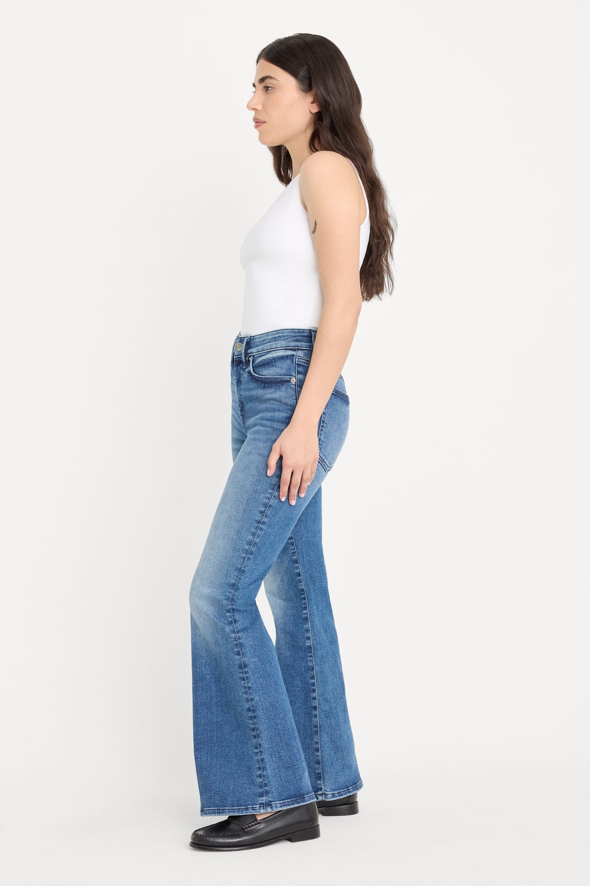 Luxury ALWAYS FITS GOOD PETITE FLARE JEANS INDIGO1071