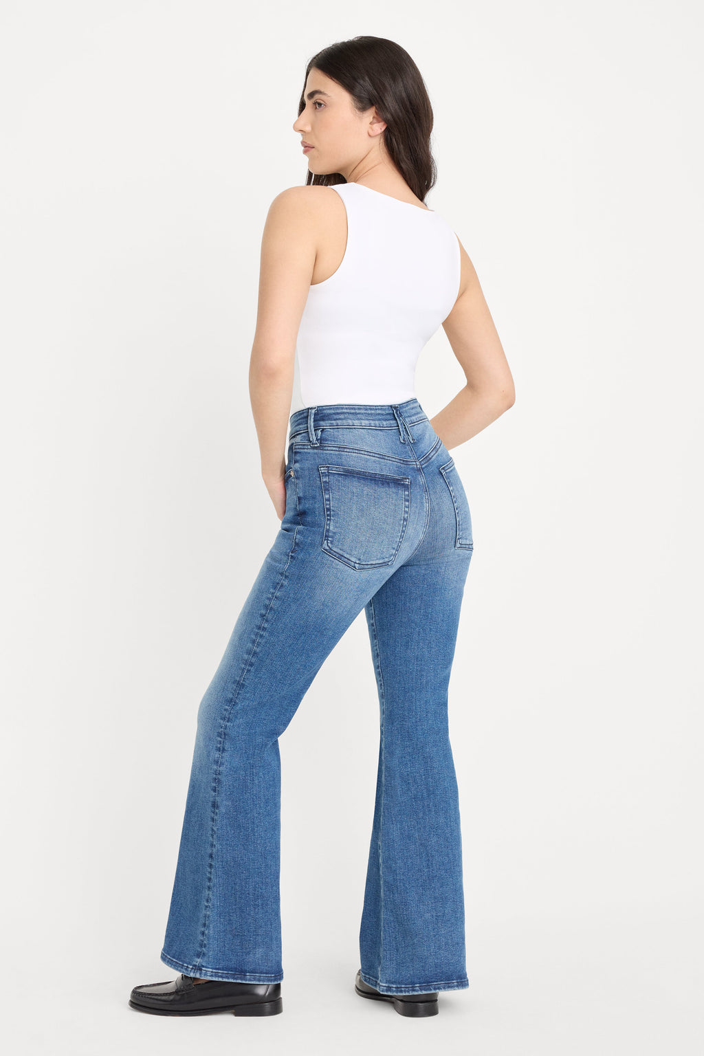 Luxury ALWAYS FITS GOOD PETITE FLARE JEANS INDIGO1071