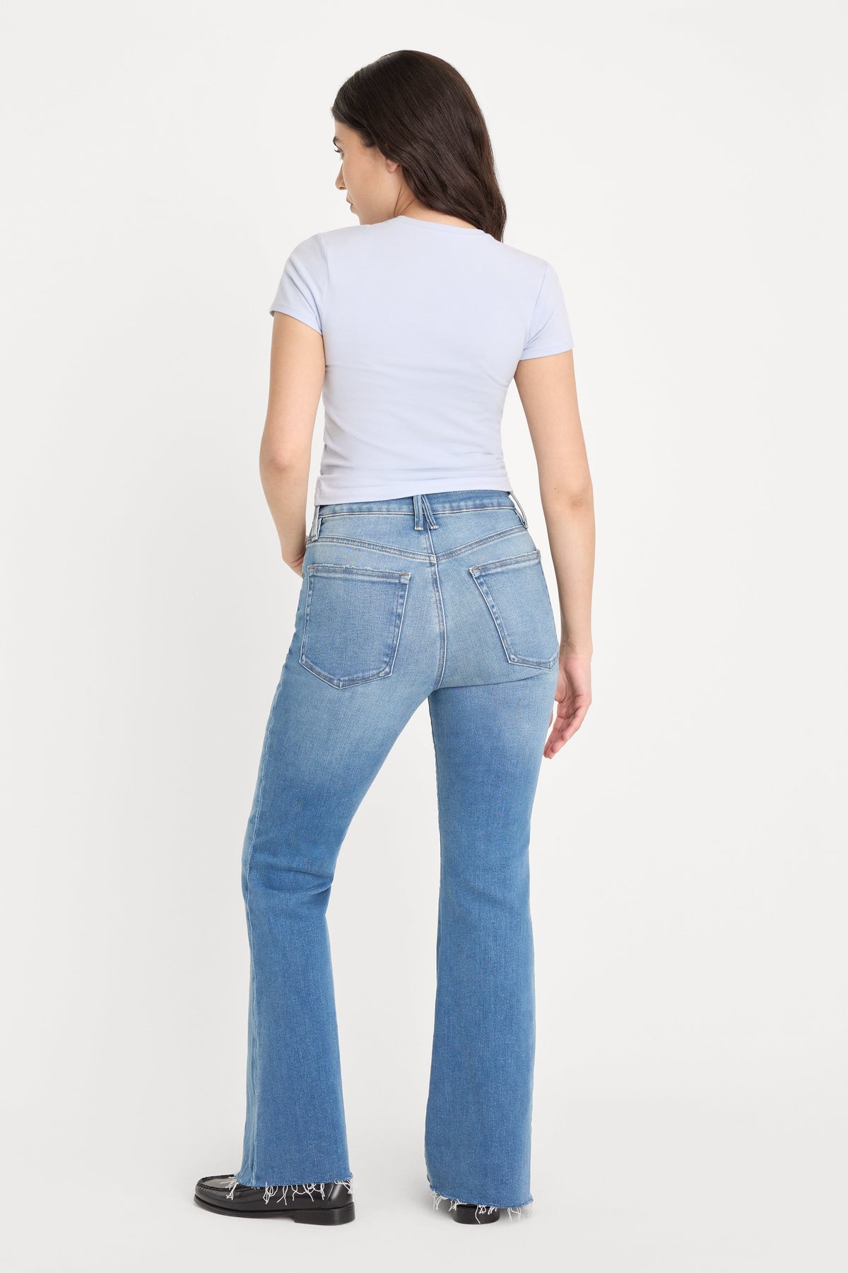 Luxury SOFT TECH GOOD PETITE FLARE JEANS INDIGO1211