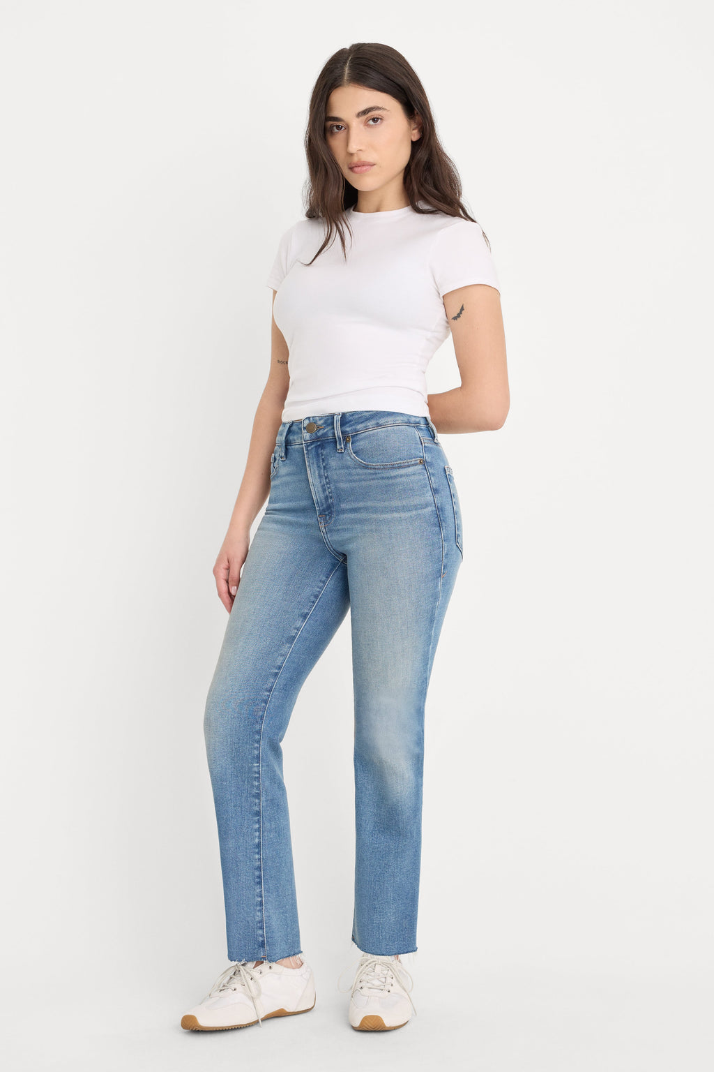 Luxury SOFT TECH GOOD PETITE STRAIGHT JEANS INDIGO1209