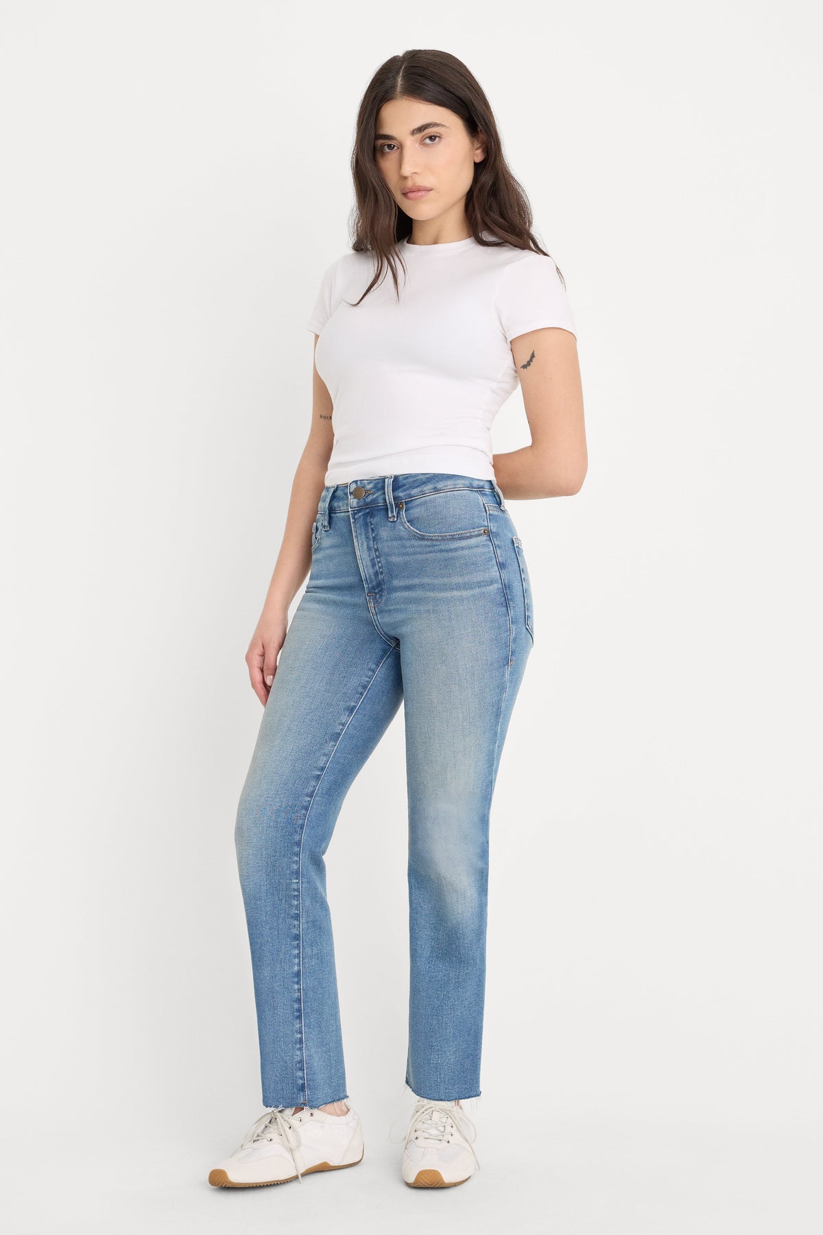 Luxury SOFT TECH GOOD PETITE STRAIGHT JEANS INDIGO1209