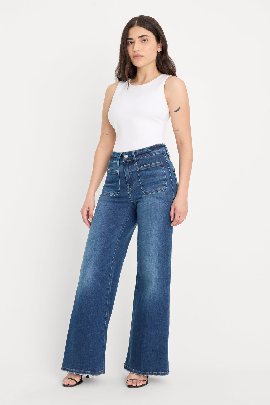 Luxury SOFT TECH GOOD PETITE PALAZZO JEANSINDIGO511