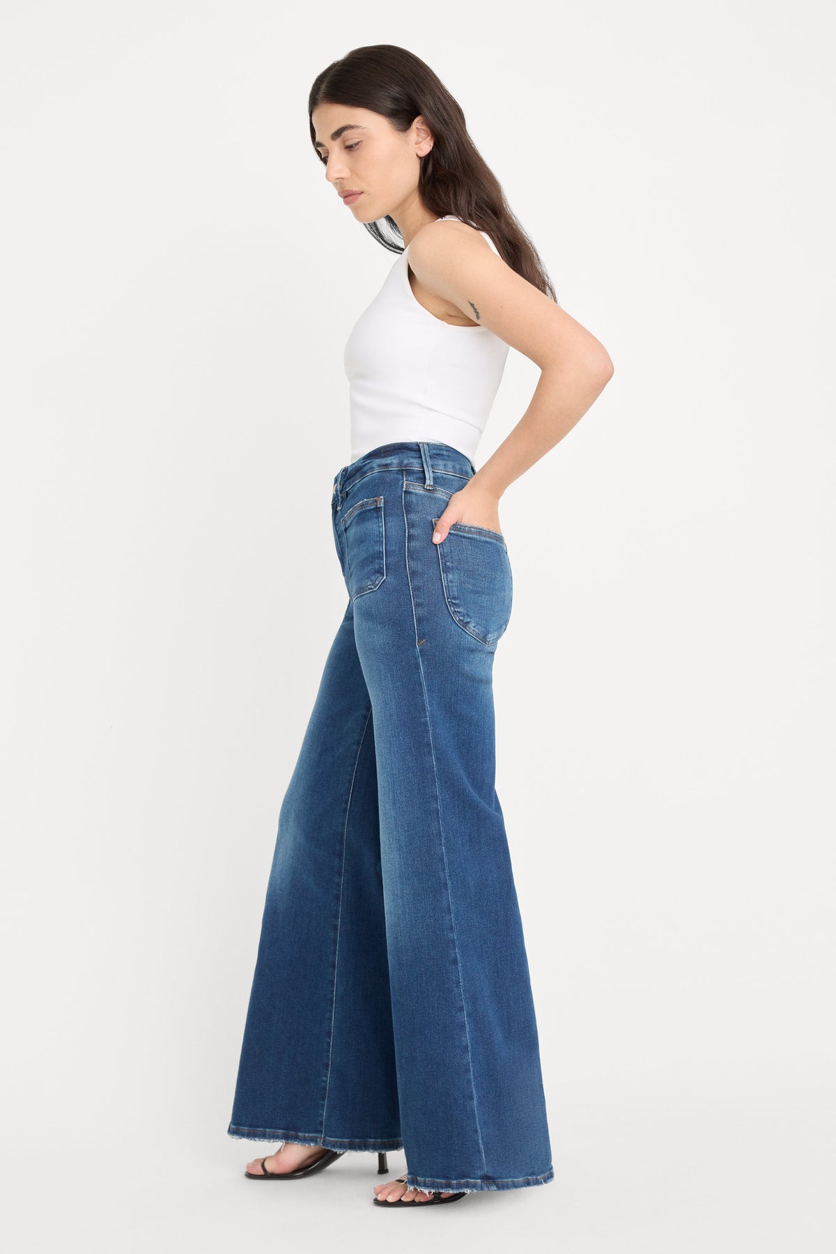 Luxury SOFT TECH GOOD PETITE PALAZZO JEANSINDIGO511