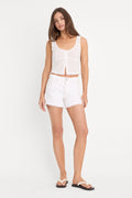 Luxury VINTAGE SHORT WHITE001