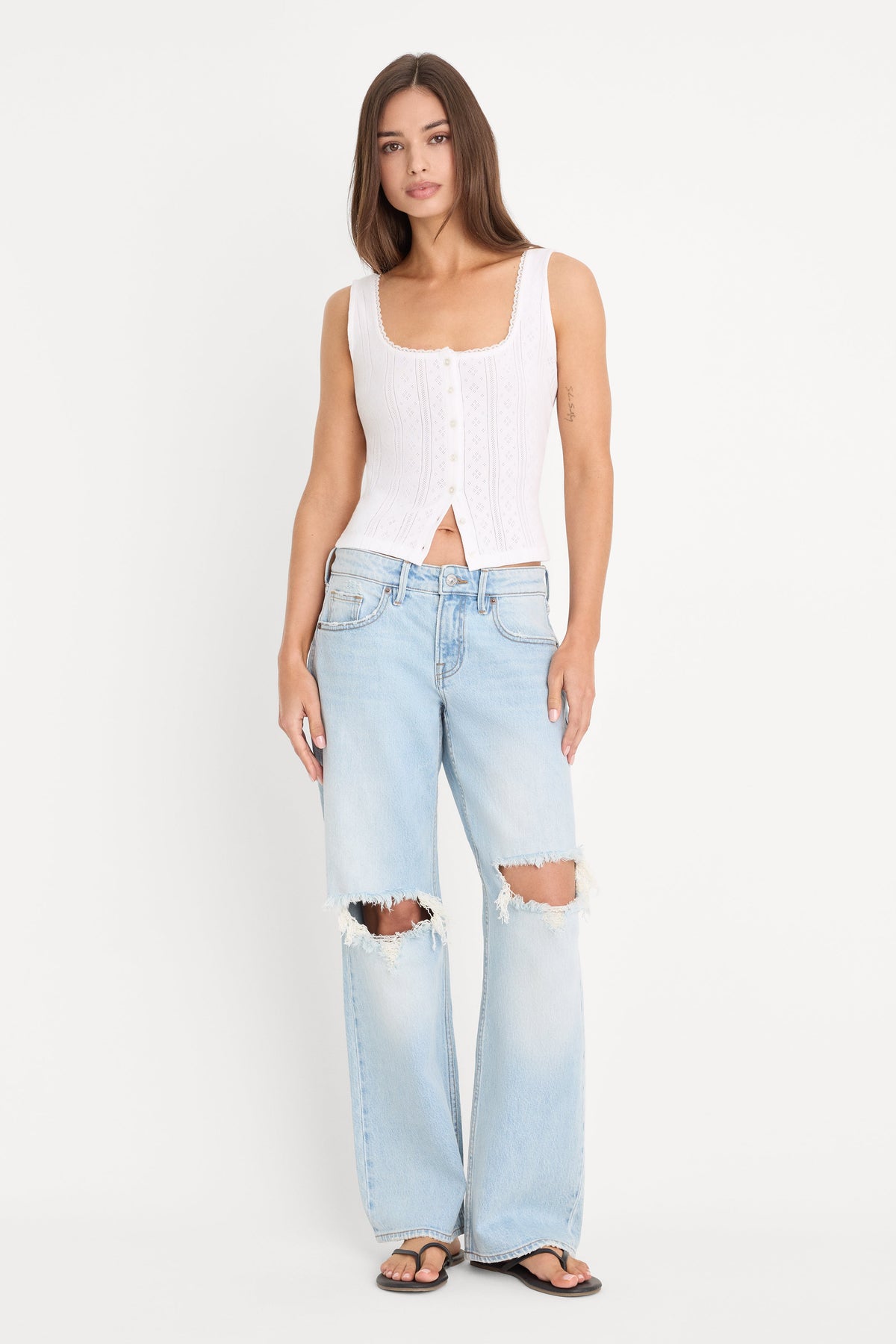 Luxury VINTAGE LOW LOOSE JEANS INDIGO1249