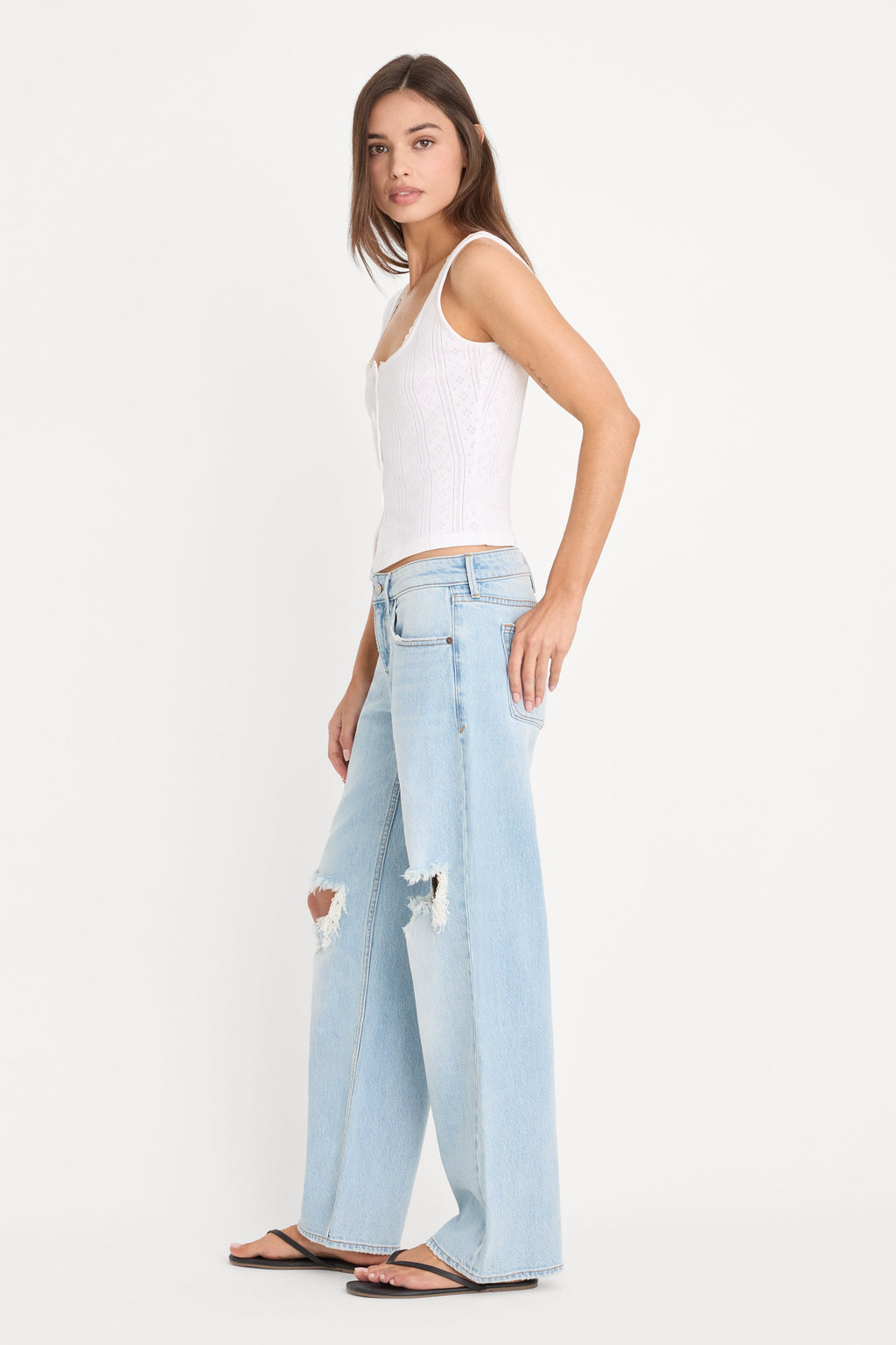 Luxury VINTAGE LOW LOOSE JEANS INDIGO1249