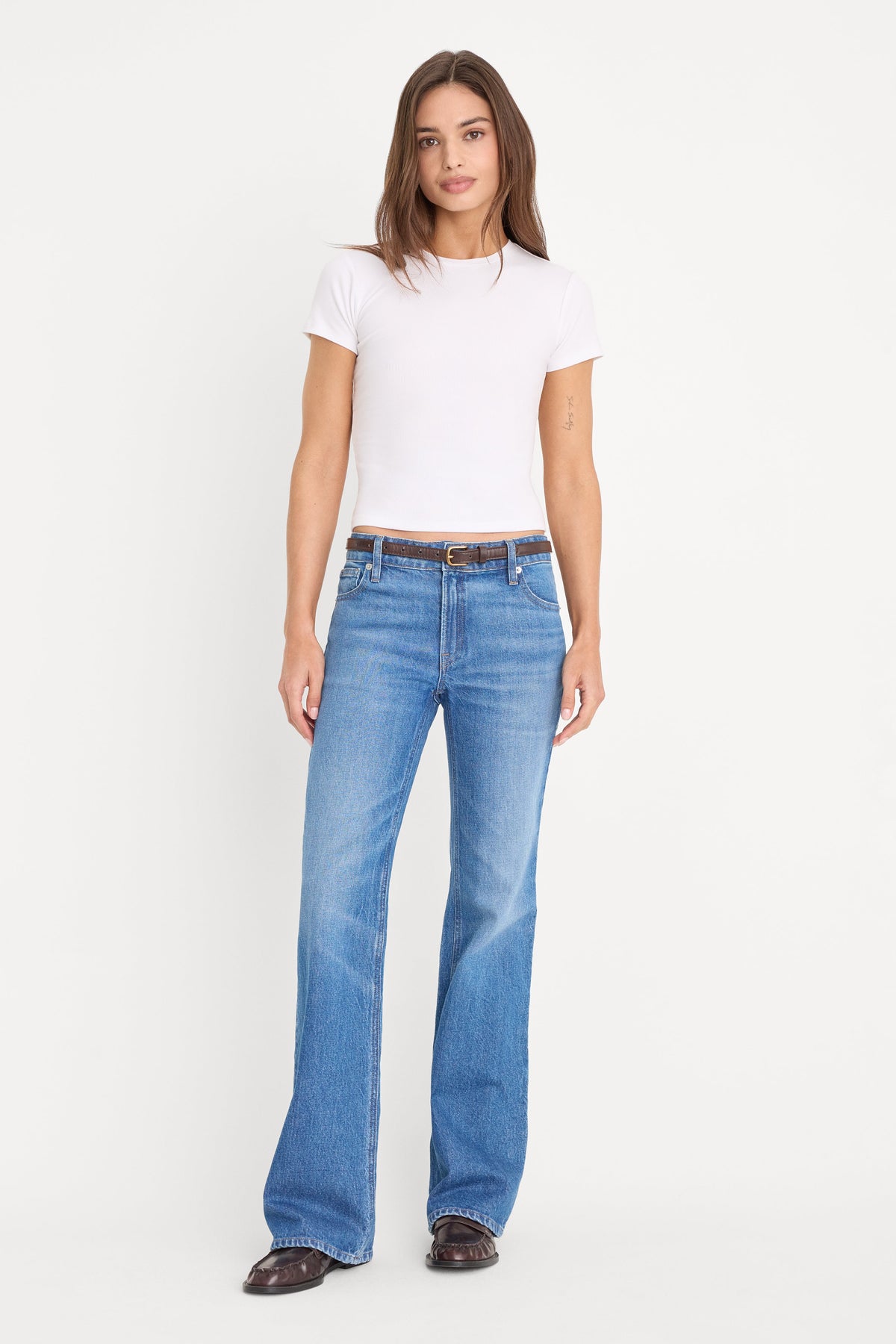 Luxury THE RIB BABY TEE WHITE001