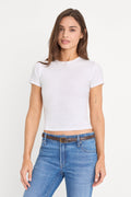 Luxury THE RIB BABY TEE WHITE001