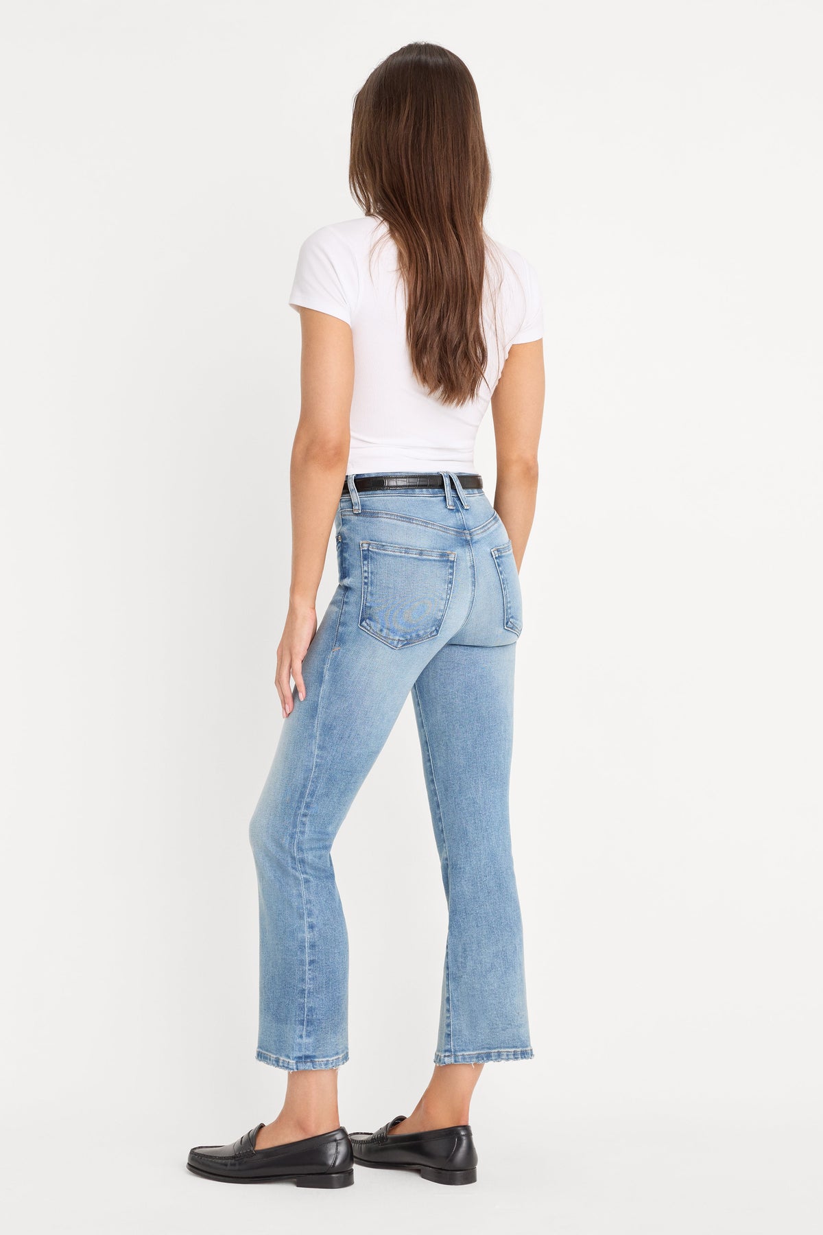 Luxury SOFT TECH GOOD LEGS CROP MINI BOOT JEANS INDIGO1293