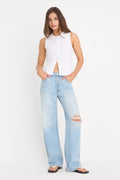 Luxury VINTAGE WIDE JEANS INDIGO1298
