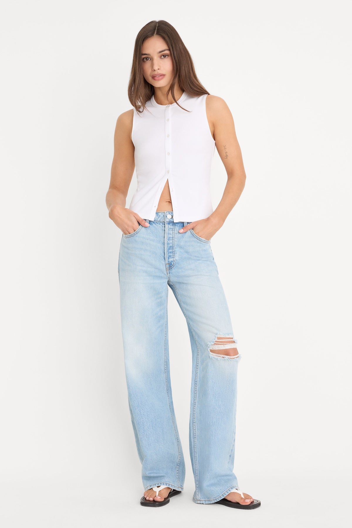Luxury VINTAGE WIDE JEANS INDIGO1298