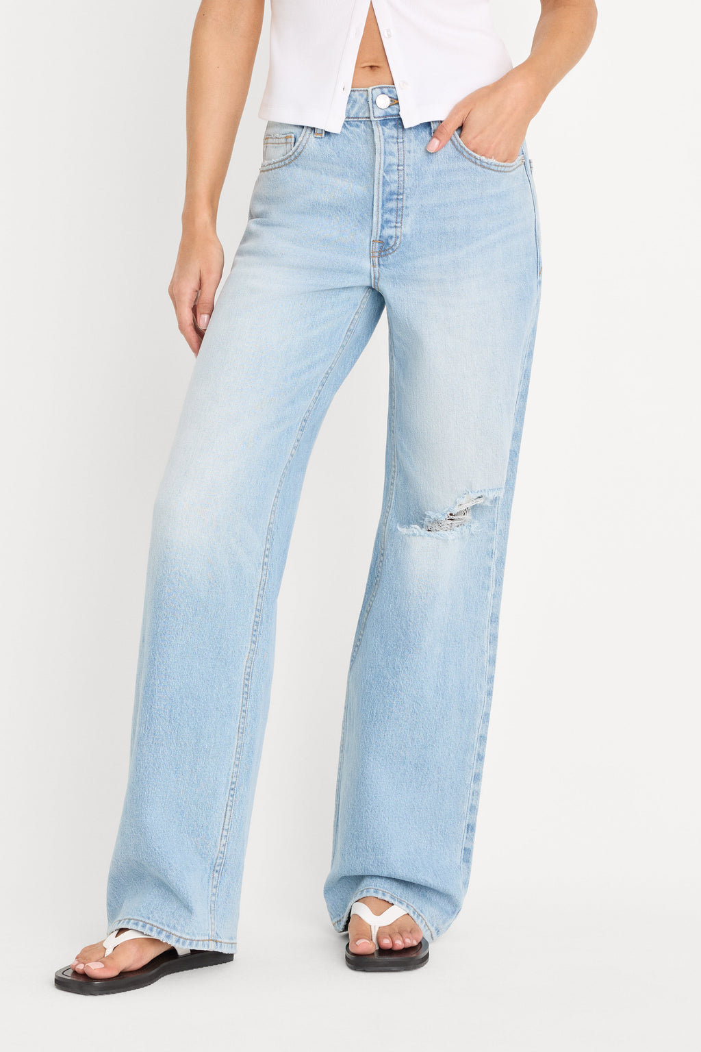 Luxury VINTAGE WIDE JEANS INDIGO1298