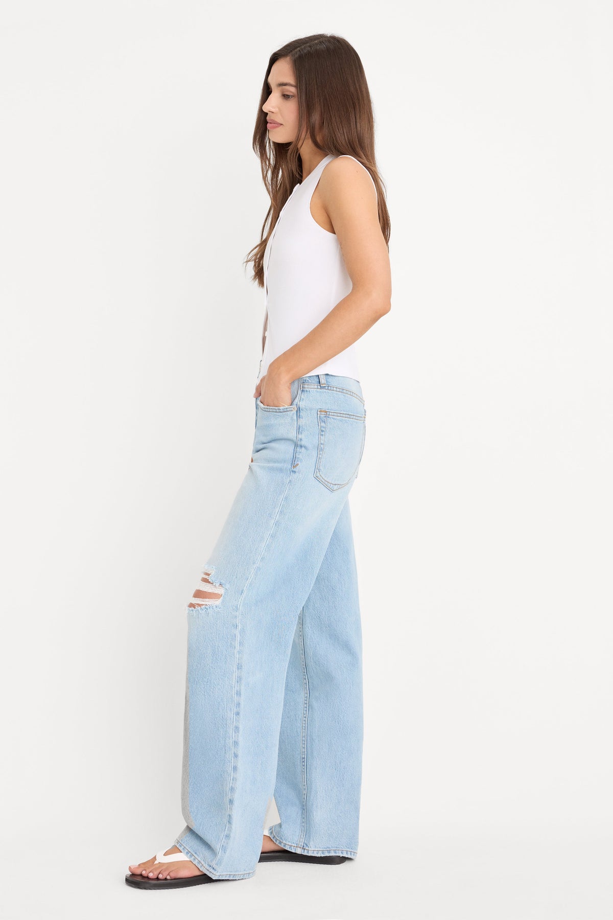 Luxury VINTAGE WIDE JEANS INDIGO1298