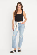 Luxury VINTAGE STRAIGHT ANKLE JEANS INDIGO1252
