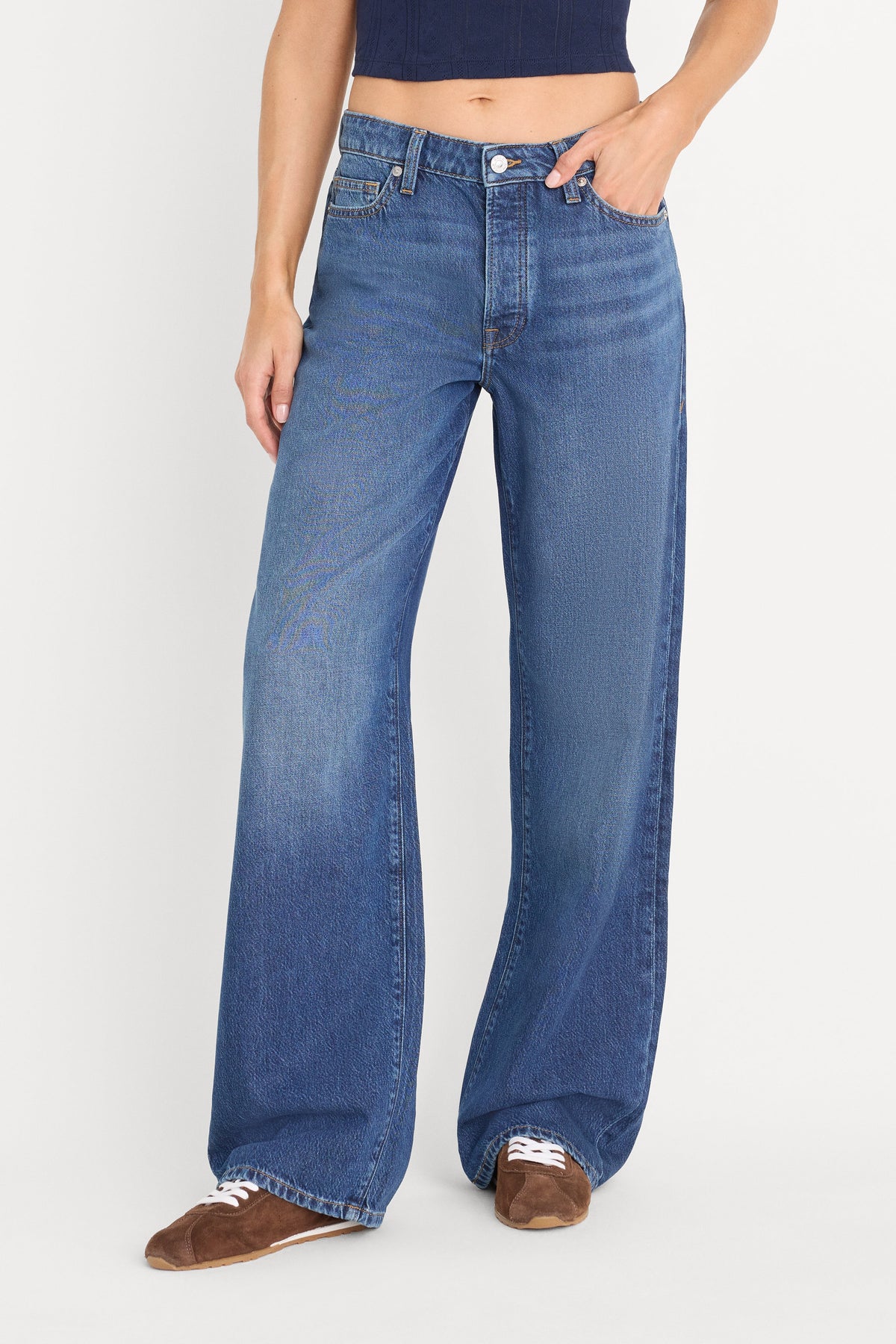 Luxury WEIGHTLESS WIDE JEANS INDIGO1258