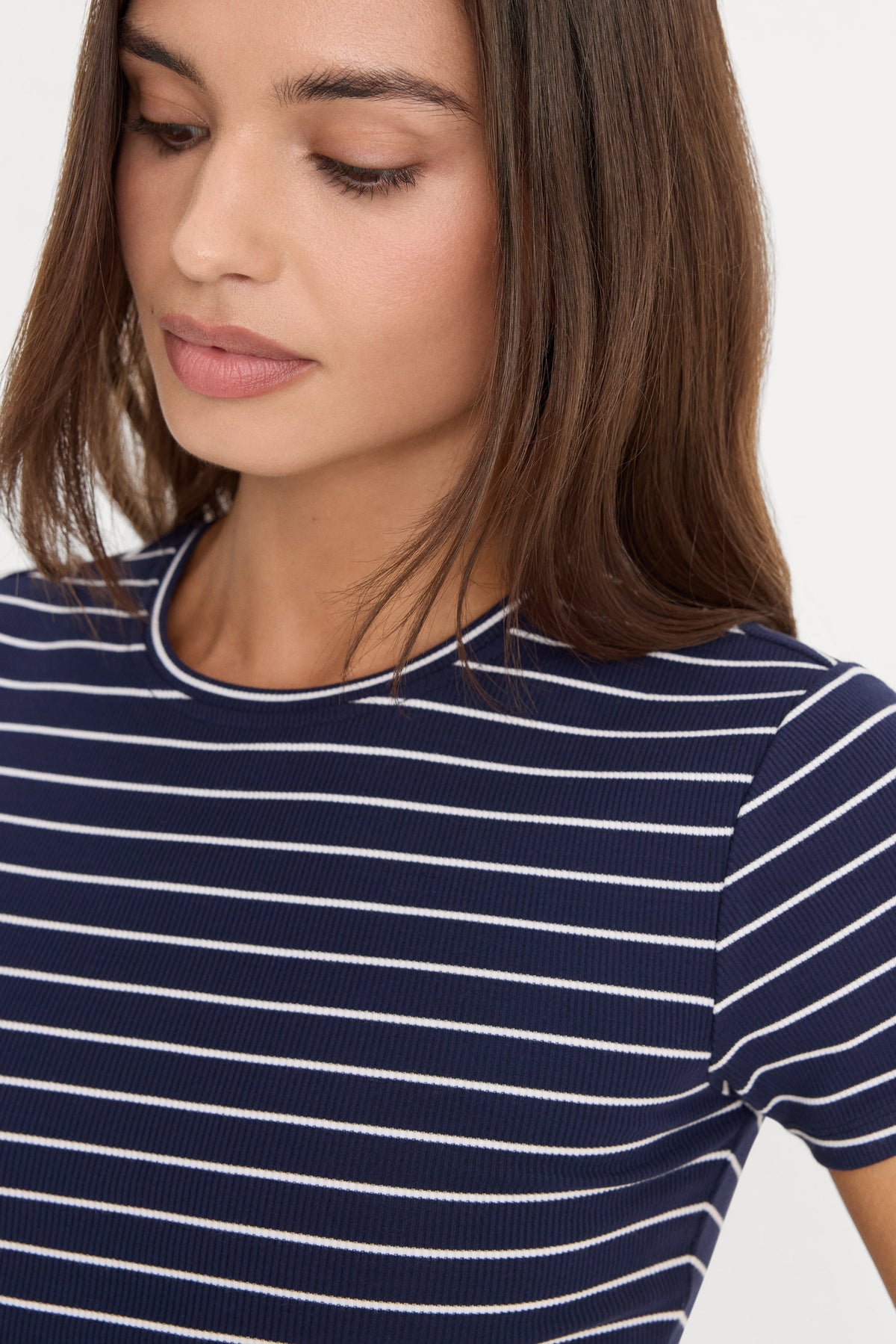 Luxury THE RIB BABY TEE SIMPLE STRIPE HORIZON INK