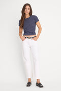 Luxury VINTAGE STRAIGHT ANKLE JEANS WHITE001