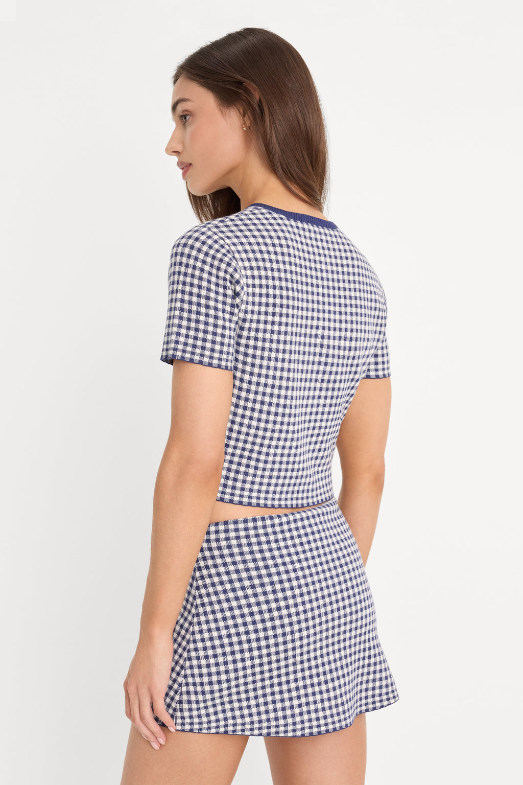 Luxury THE KEEPSAKE CARDIGAN NAVY GINGHAM