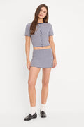 Luxury THE KEEPSAKE SKORT NAVY GINGHAM