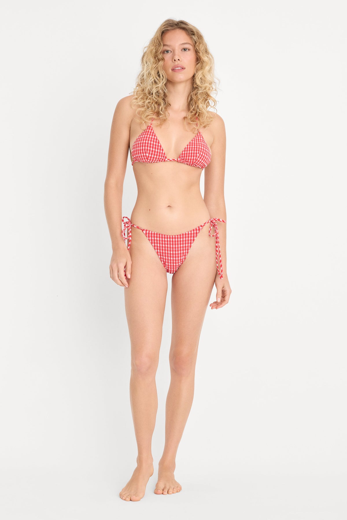 Luxury THE STRING BIKINI TOP POP GINGHAM LARGE