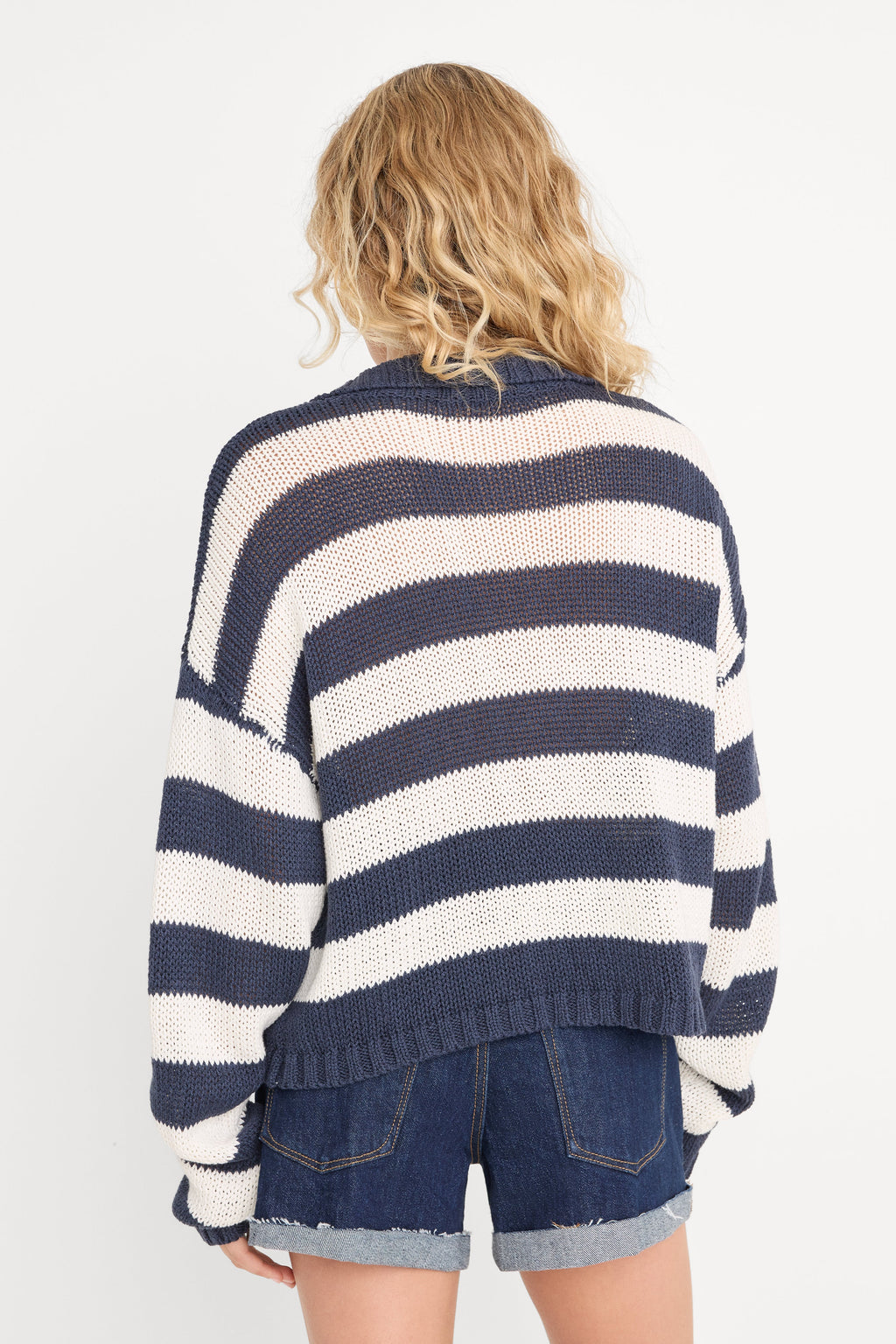 Luxury THE HARBOR SWEATER HORIZON INK STRIPE