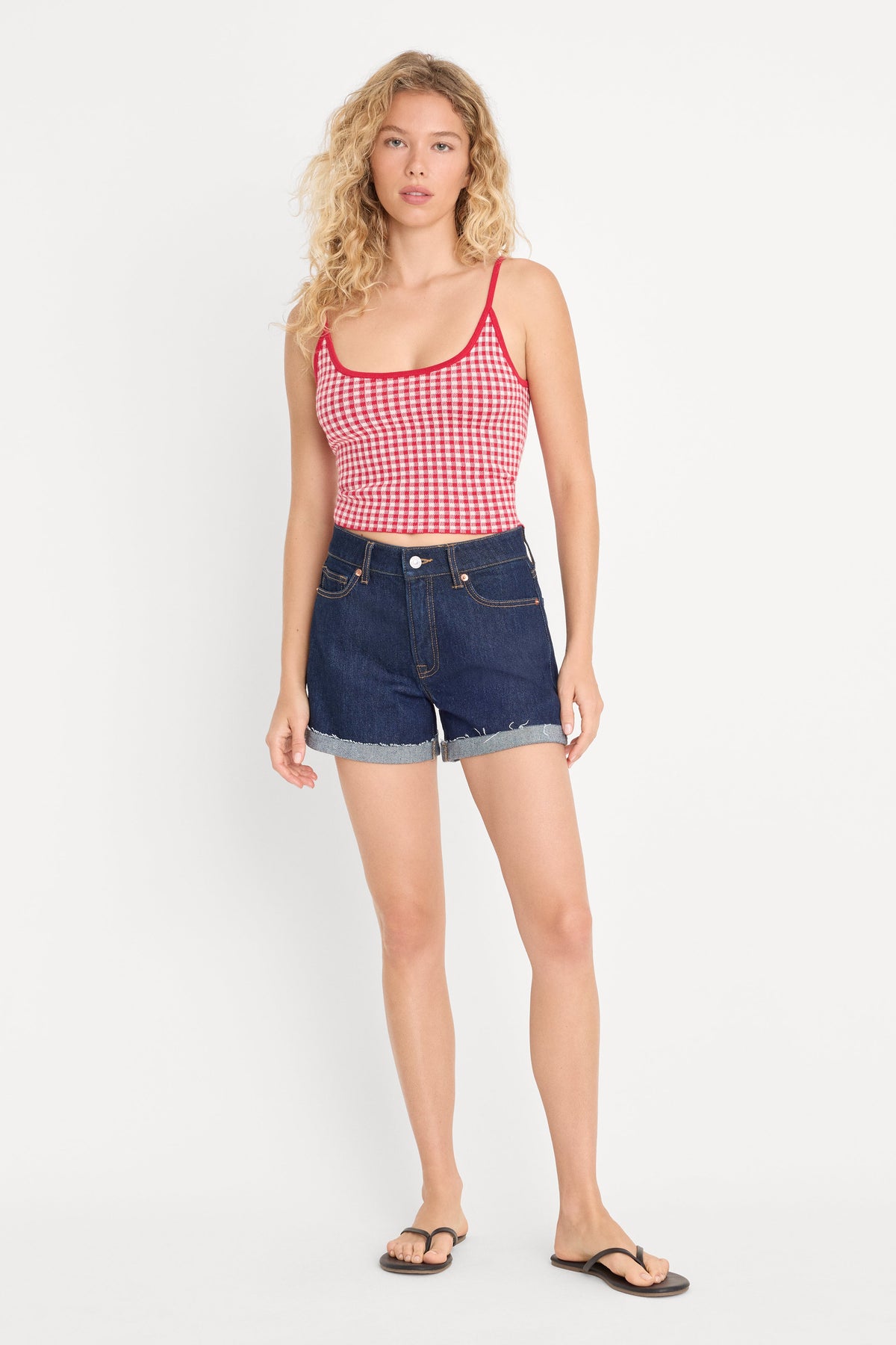 Luxury THE KEEPSAKE TANK CHERRY GINGHAM