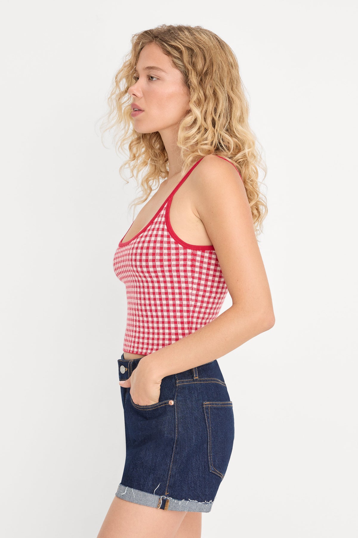 Luxury THE KEEPSAKE TANK CHERRY GINGHAM
