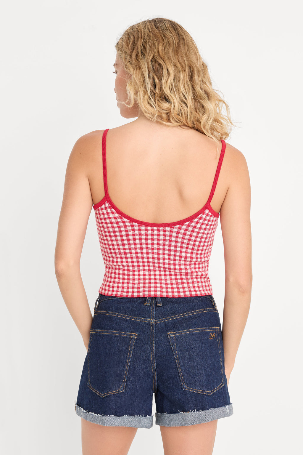 Luxury THE KEEPSAKE TANK CHERRY GINGHAM