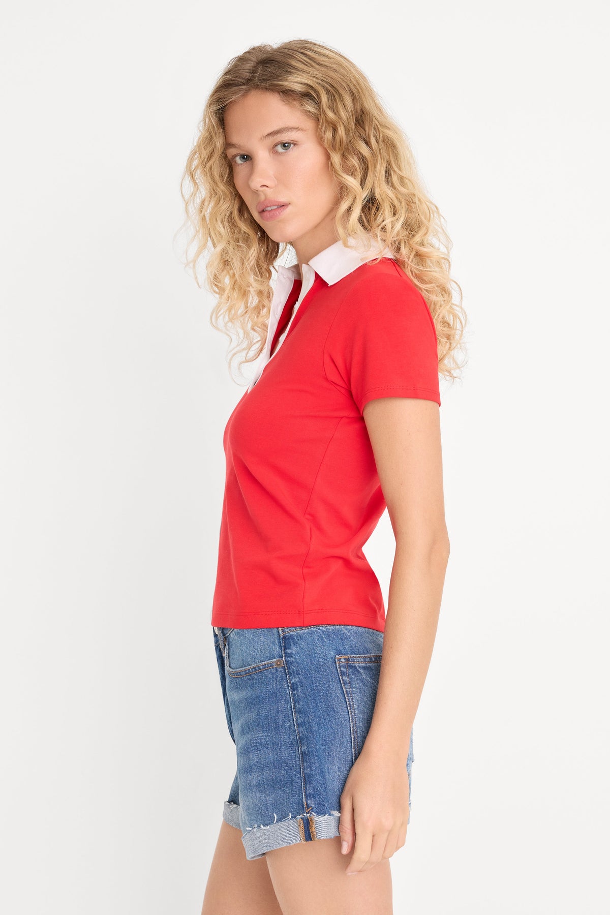 Luxury THE EASY POLO POP RED