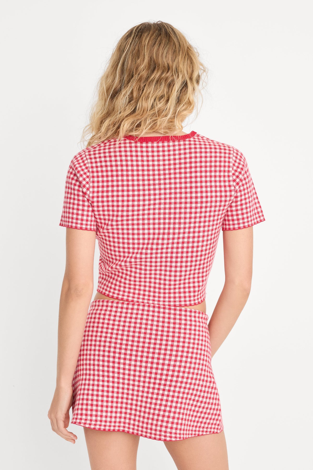 Luxury THE KEEPSAKE CARDIGAN CHERRY GINGHAM