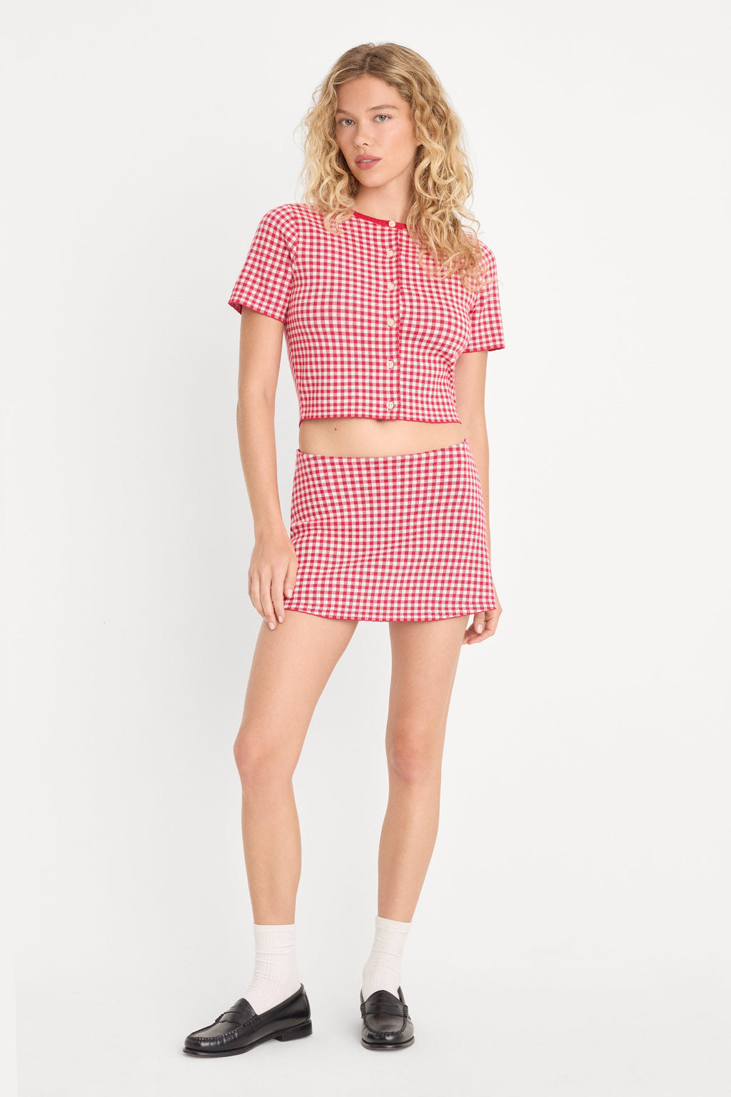 Luxury THE KEEPSAKE SKORT CHERRY GINGHAM