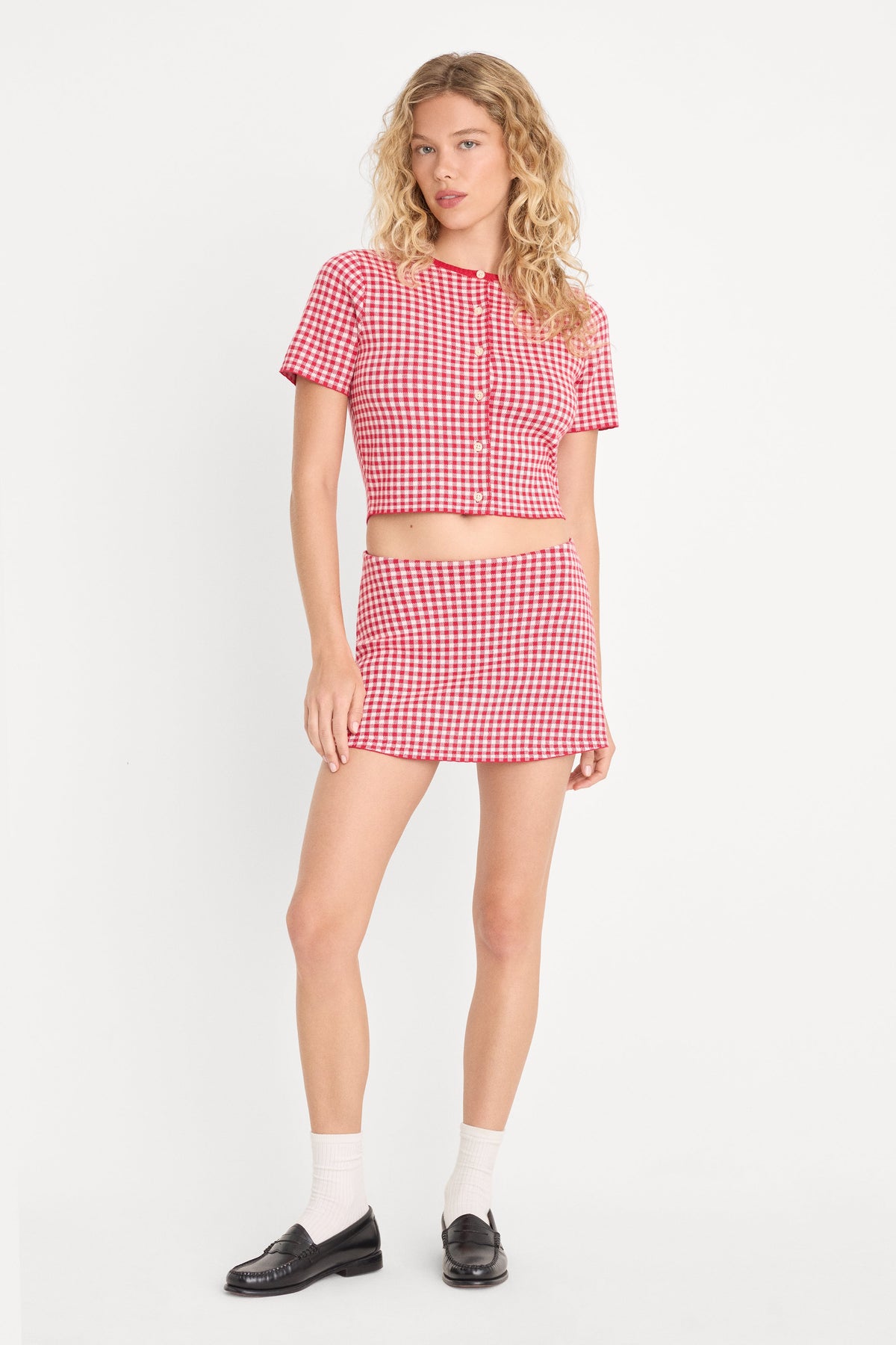 Luxury THE KEEPSAKE SKORT CHERRY GINGHAM