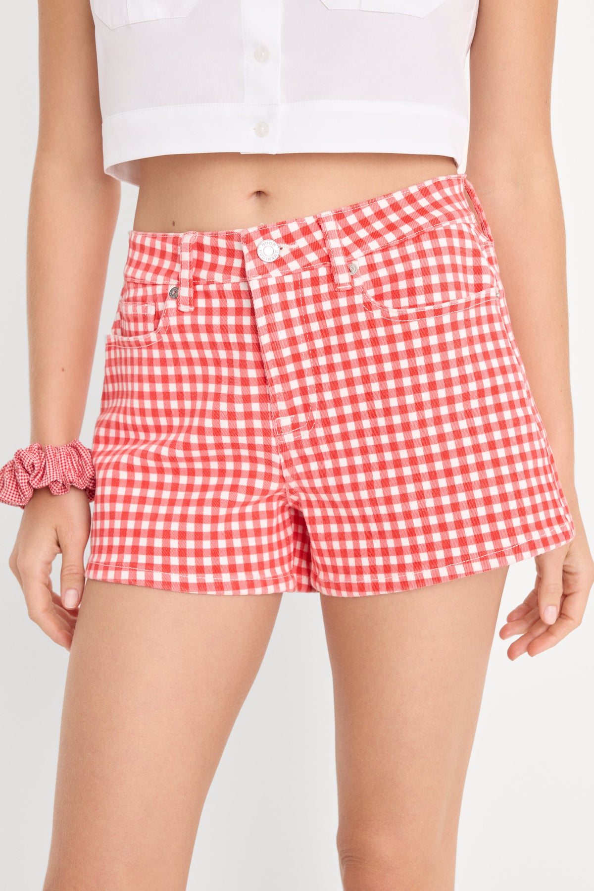 Luxury GOOD GIRLFRIEND SHORT POP GINGHAM LARGE