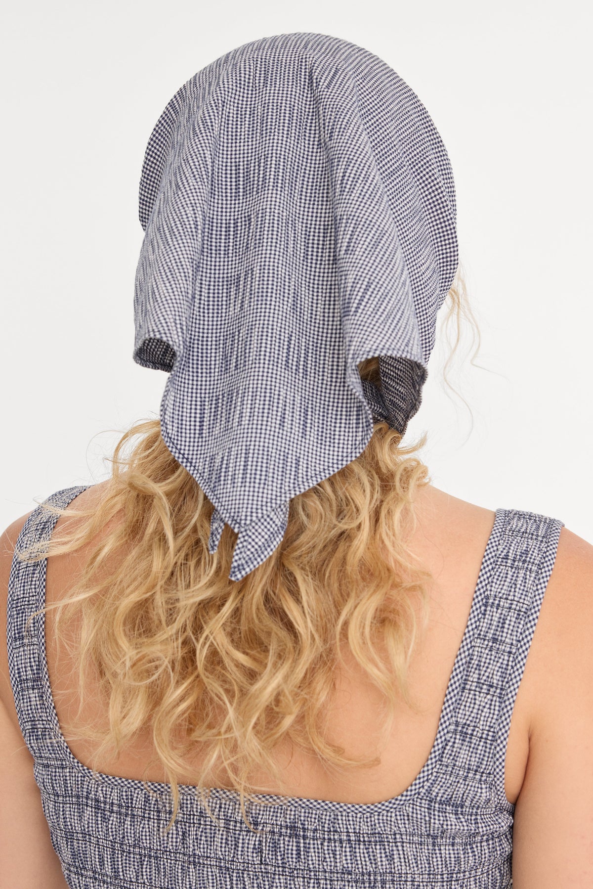 Luxury THE BANDANA HEAD SCARF HORIZON GINGHAM SMALL