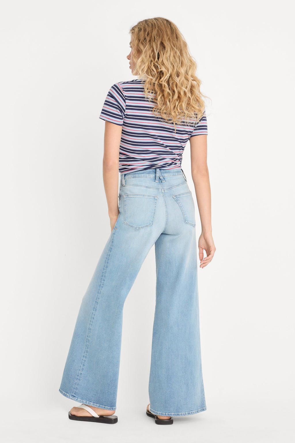 Luxury GOOD WAIST PALAZZO ANKLE JEANS INDIGO1247