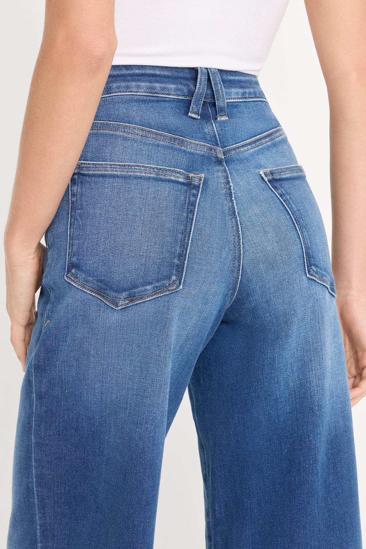 Luxury SOFT TECH GOOD WAIST PALAZZO JEANS INDIGO1233