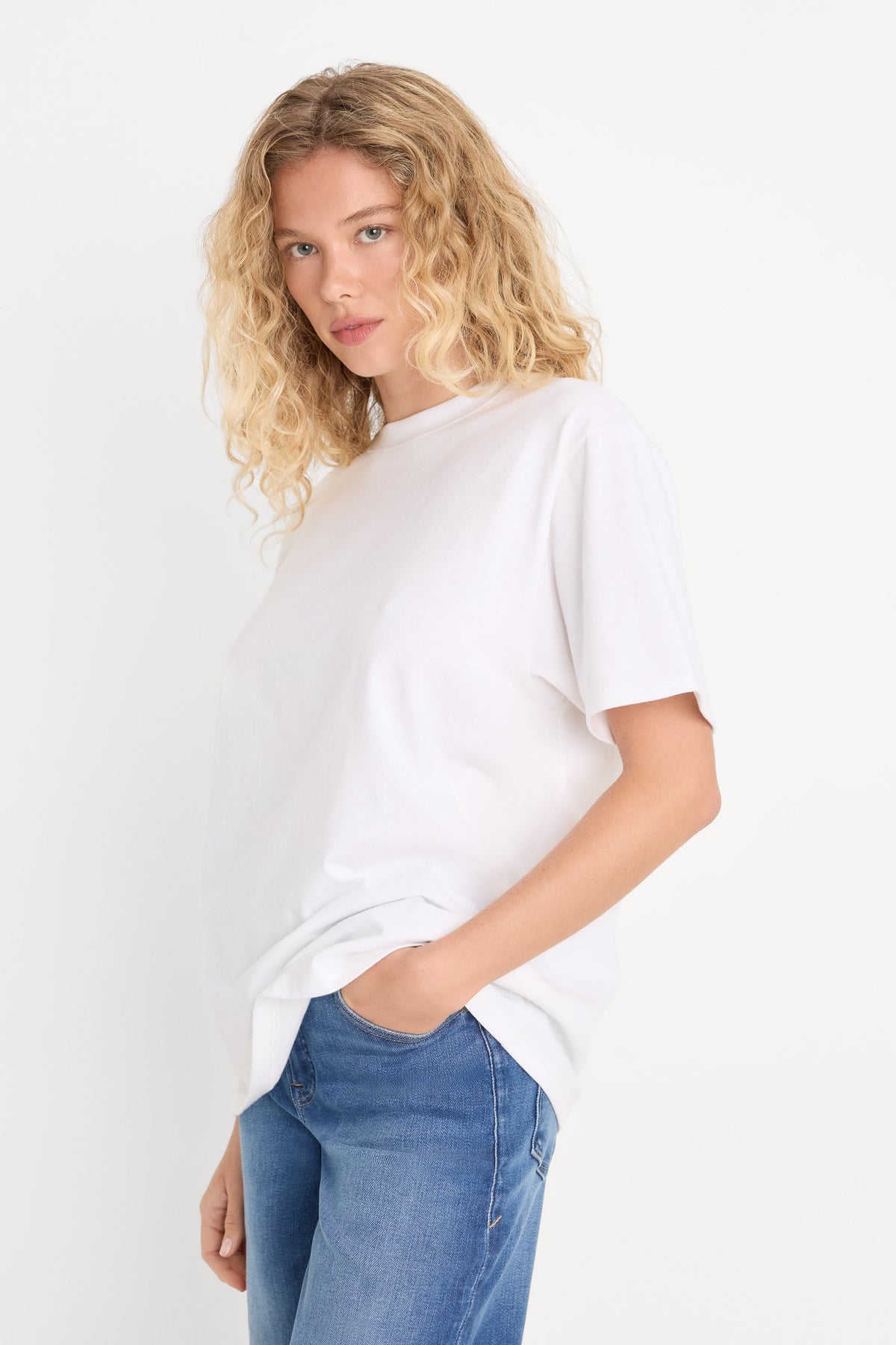 Luxury THE OVERSIZED TEE WHITE001