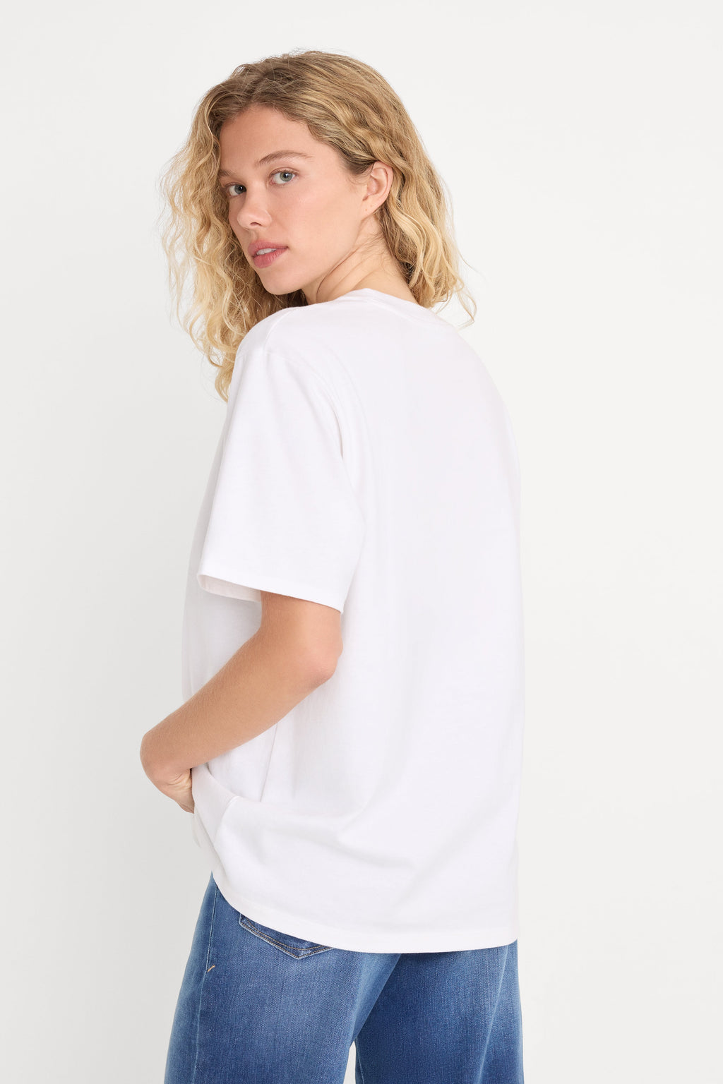 Luxury THE OVERSIZED TEE WHITE001